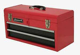 Homak RD01022001 Tool Box, 1680 cu-in, Steel, Red, 8.63 x 20 x 7.88 in Outside, 2-Drawer